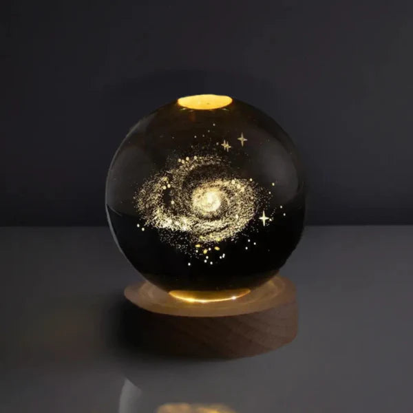 Crystal Galaxy Glowing Planetary Lamp Ball - USB Night Light