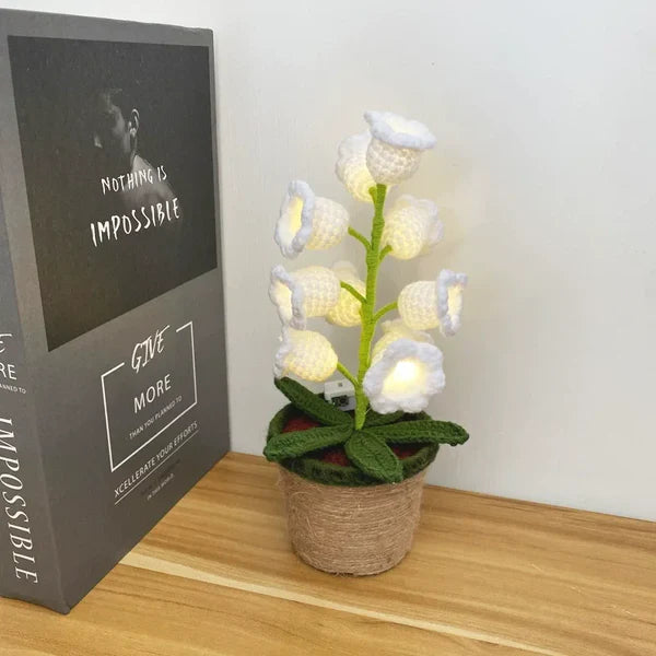 Knitted Lily Of The Valley Cotton Rope Pot Lamp Cozy